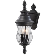 Newport 2 Light 18.25" Tall Outdoor Wall Sconce with Clear Optic Glass