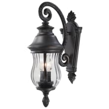 Newport 2 Light 19.5" Tall Outdoor Wall Sconce with Clear Optic Glass