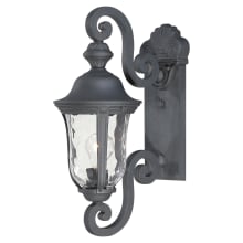 Ardmore 1 Light 20" Tall Outdoor Wall Sconce with Clear Hammered Glass