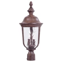 Ardmore 2 Light 24" Tall Post Light with Clear Hammered Glass