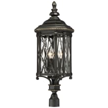 Bexley Manor 4 Light 32-1/2" Tall Outdoor Post Light with Clear Beveled Glass