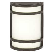 Bay View 1 Light 9.5" Tall ADA Outdoor Wall Sconce with Etched Opal Glass