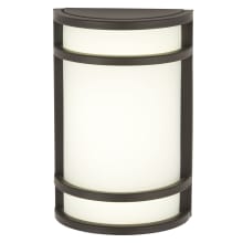 Bay View 12" Tall LED Outdoor Wall Sconce with Etched Opal Glass