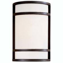 Bay View 2 Light 12" Tall Outdoor Wall Sconce with Etched Opal Glass