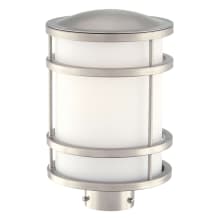 Bay View 1 Light 12" Tall Post Light with Etched Opal Glass