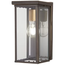 Casway Single Light 11-1/4" Tall Outdoor Wall Sconce with Square Glass Shade