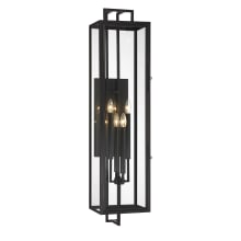 Knoll Road 4 Light 42" Tall Outdoor Wall Sconce with Clear Glass