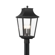 Altimeter 4 Light 23" Tall Post Light with Clear Glass Shade