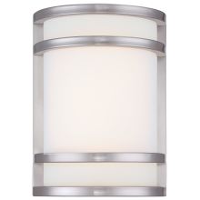 Bay View 9-1/2" Tall LED Outdoor Wall Sconce with Etched Opal Glass