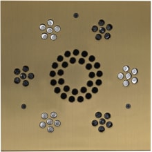 Serenity Square Steam Shower Speaker with LED Lights and Remote Control