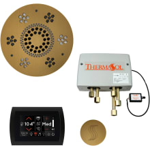 SignaTouch Steam Shower Kit - Includes Control Panel, Round Light and Sound Shower Head, Round Steam Head, and Digital Shower Valve