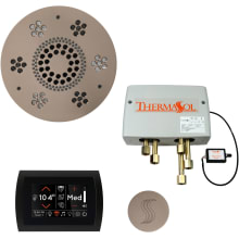 SignaTouch Steam Shower Kit - Includes Control Panel, Round Light and Sound Shower Head, Round Steam Head, and Digital Shower Valve
