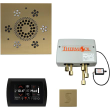 SignaTouch Steam Shower Kit - Includes Control Panel, Square Light and Sound Shower Head, Square Steam Head, and Digital Shower Valve
