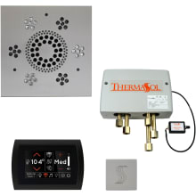 SignaTouch Steam Shower Kit - Includes Control Panel, Square Light and Sound Shower Head, Square Steam Head, and Digital Shower Valve