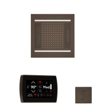 Hydrovive Steam Shower Kit - Includes 5" Recessed Control Panel, 14" Square Light, Sound Shower Head, and Square Steam Head