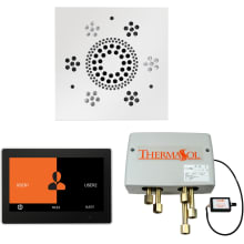 ThermaTouch Steam Shower Kit - Includes 10" Control Panel, Square Light and Sound Shower Head, and Digital Shower Valve