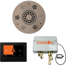 ThermaTouch Steam Shower Kit - Includes 8" Control Panel, Round Light and Sound Shower Head, and Digital Shower Valve