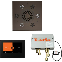ThermaTouch Steam Shower Kit - Includes 8" Control Panel, Square Light and Sound Shower Head, and Digital Shower Valve