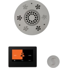 ThermaTouch Steam Shower Kit - Includes 8" Control Panel, Round Light and Sound Shower Head, and Round Steam Head