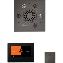 ThermaTouch Steam Shower Kit - Includes 8" Control Panel, Square Light and Sound Shower Head, and Square Steam Head