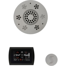 SignaTouch Steam Shower Kit - Includes Control Panel, Round Light and Sound Shower Head, and Round Steam Head