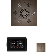 SignaTouch Steam Shower Kit - Includes Control Panel, Square Light and Sound Shower Head, and Square Steam Head