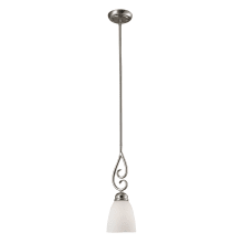 Chatham Single Light 5" Wide Mini Pendant with White Glass Shade