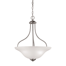 Conway 3 Light 18" Wide Pendant with White Glass Shade