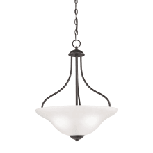 Conway 3 Light 18" Wide Pendant with White Glass Shade