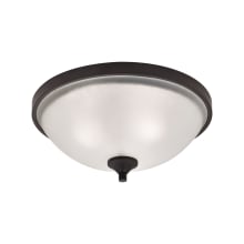 Arlington 3 Light 15" Wide Flush Mount Bowl Ceiling Fixture with White Glass Shade
