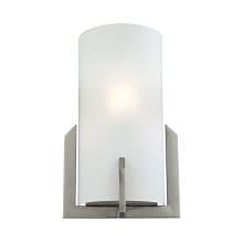 Single Light 12" Tall Wall Sconce with White Glass Shade - ADA Compliant