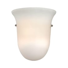 Single Light 8" Tall Wall Sconce with White Glass Shade - ADA Compliant