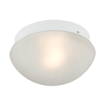 Mushroom Single Light 7" Wide Flush Mount Bowl Ceiling Fixture with Frosted White Glass Shade