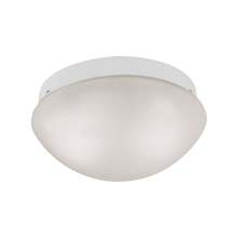Mushroom 2 Light 10" Wide Flush Mount Bowl Ceiling Fixture with Frosted White Glass Shade