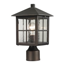 Shaker Heights Single Light 11" High Outdoor Single Head Post Light with Clear Seeded Glass Shade