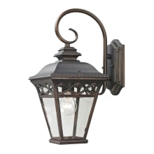 Mendham Single Light 16" Tall Outdoor Wall Sconce with Clear Glass Shade