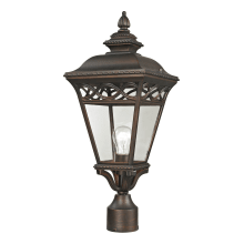 Mendham Single Light 22" High Outdoor Single Head Post Light with Clear Glass Shade