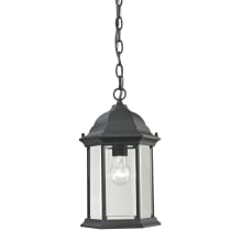 Spring Lake Single Light 8" Wide Outdoor Mini Pendant with Clear Beveled Glass Shade