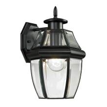 Ashford Single Light 12" Tall Outdoor Wall Sconce with Clear Beveled Glass Shade