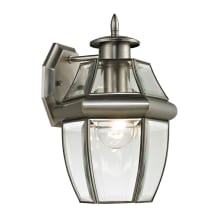 Ashford Single Light 12" Tall Outdoor Wall Sconce with Clear Beveled Glass Shade