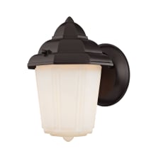 Cotswold Single Light 9" Tall Outdoor Wall Sconce with White Glass Shade