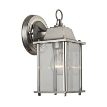 Cotswold Single Light 9" Tall Outdoor Wall Sconce with Clear Glass Shade