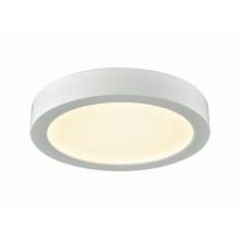 Titan 6" Wide Integrated LED Flush Mount Drum Ceiling Fixture with White Acrylic Diffuser