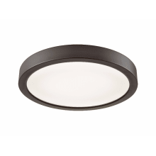 Titan 8" Wide Integrated LED Flush Mount Drum Ceiling Fixture with White Acrylic Diffuser