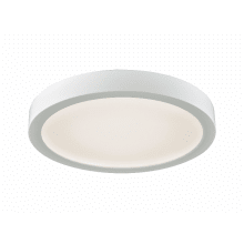 Titan 8" Wide Integrated LED Flush Mount Drum Ceiling Fixture with White Acrylic Diffuser