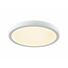 Titan 10" Wide Integrated LED Flush Mount Drum Ceiling Fixture with White Acrylic Diffuser