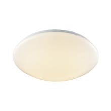 Kalona 15" Wide Integrated LED Flush Mount Bowl Ceiling Fixture with White Acrylic Diffuser