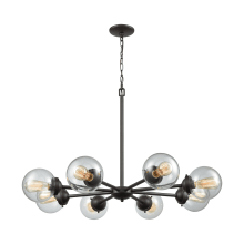 Beckett 8 Light 37" Wide Chandelier with Clear Glass Shades