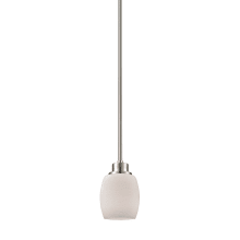 Casual Mission Single Light 5" Wide Mini Pendant with Opal White Glass Shade