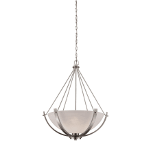 Casual Mission 3 Light 21" Wide Pendant with Opal White Glass Shade